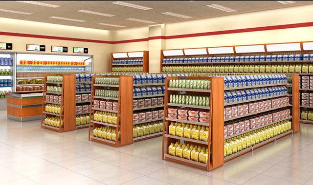 supermarket racks