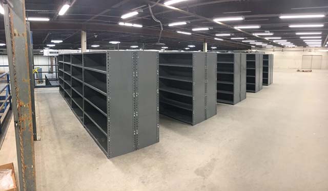 Warehouse shelving